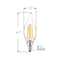 Luxrite CA11 LED Light Bulbs 5W (60W Equivalent) 550LM 2700K Warm White Dimmable E12 Candelabra Base 24-Pack LR21593-24PK - alternate 7